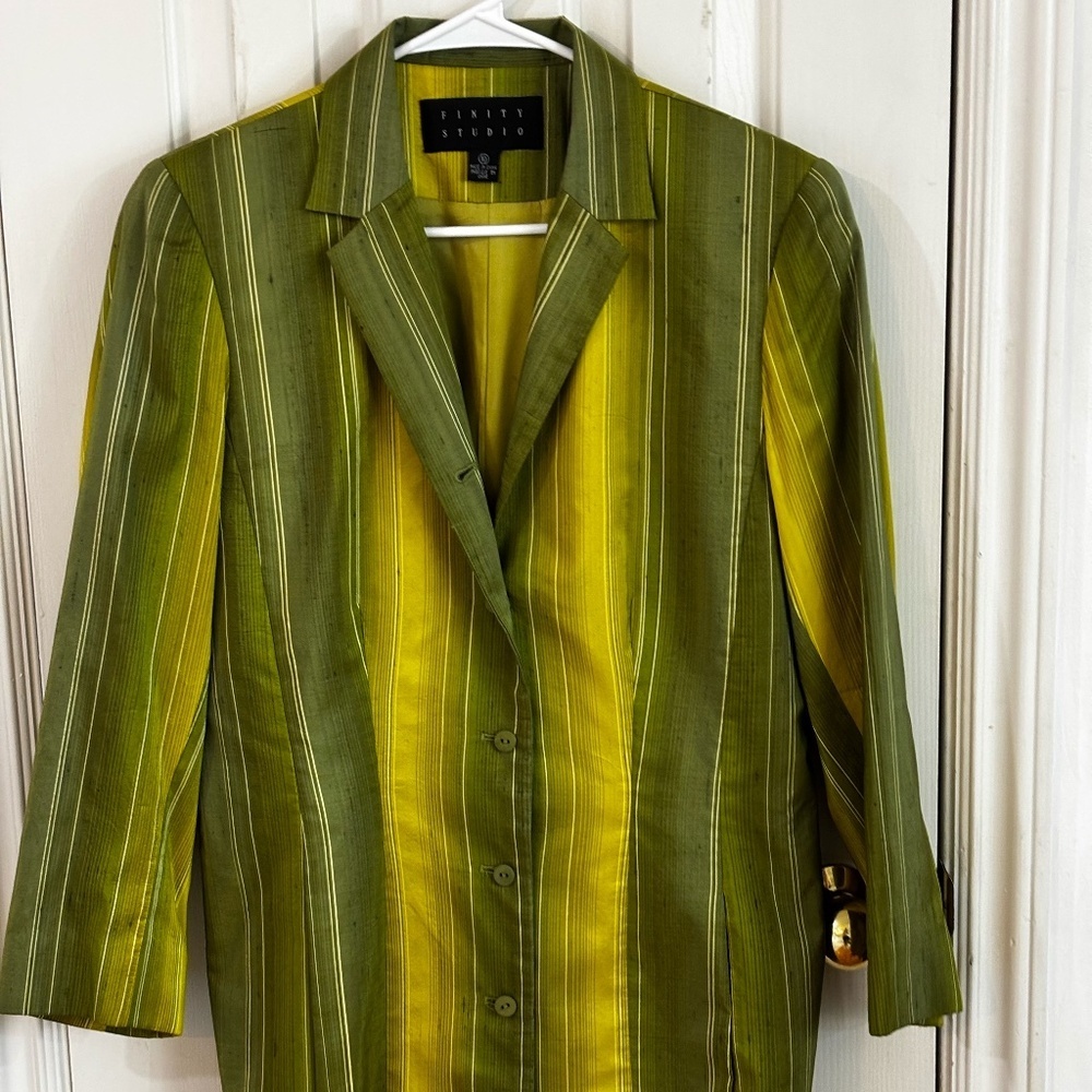 AWESOME Green blazer silk